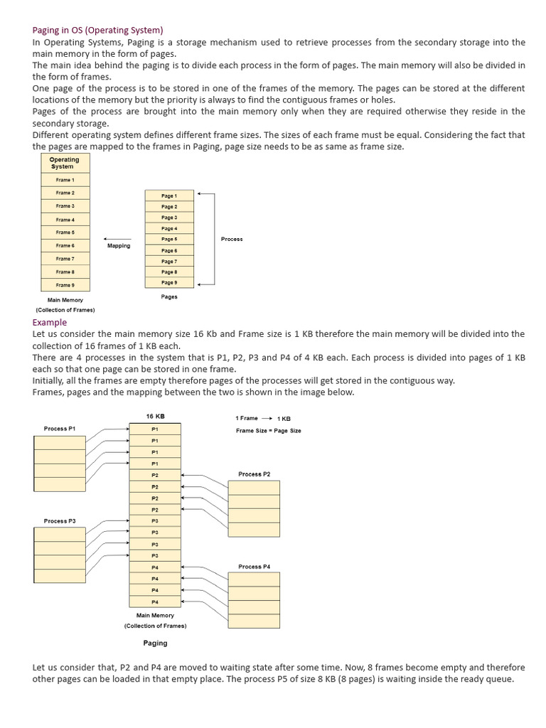 Paging in OS | PDF | Computer Data Storage | Central Processing Unit