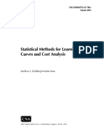 Statistical Methods For Learning Curves and Cost Analysis
