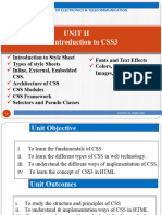 Unit II Introduction To CSS3