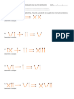 Algarismos Romanos e Palitos de Fósforo