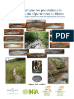 2012 Etude Genetique Des Populations de Truites Fario Du Departement Du Rhone