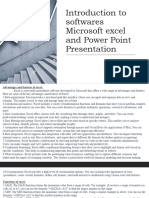 Introduction to softwares Microsoft excel and Power Point- unit 3
