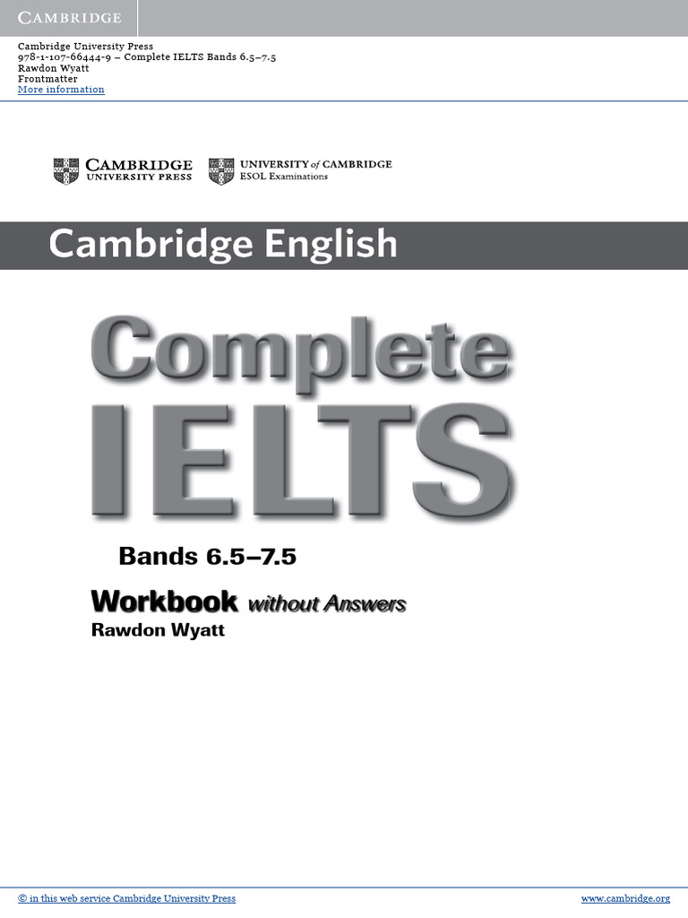 Complete IELTS Bands 6.5-7.5 Workbook | PDF