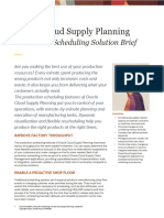 Supply Planning Production Scheduling Brief