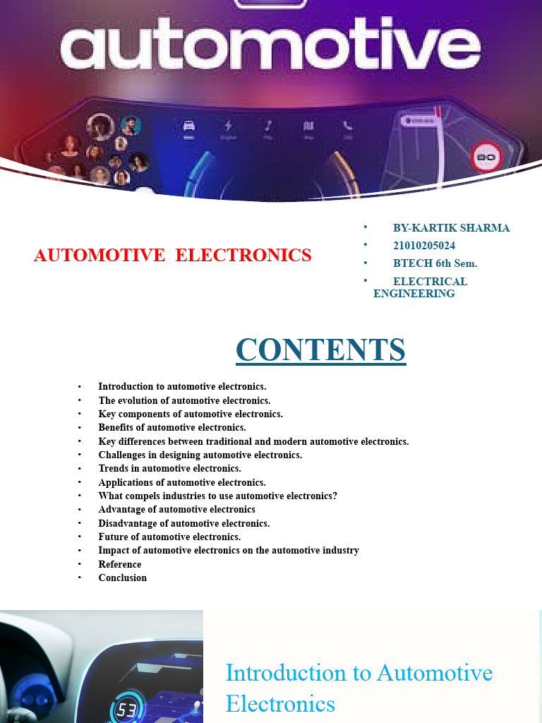 Introduction To Automotive Electronics Pdf Car Electronics