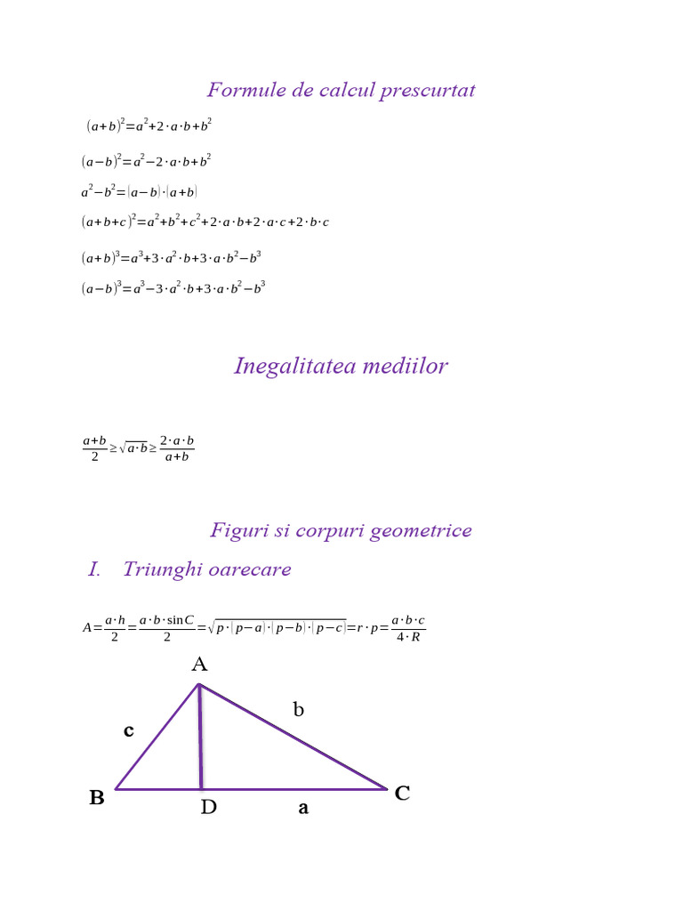 Formule de Calcul Prescurtat | PDF