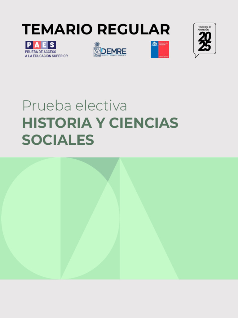 2025 240321 Temario Paes Regular Historia PDF Geografía Democracia