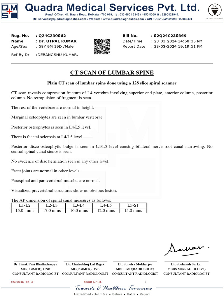 CT Routine | PDF | Vertebral Column | Vertebra