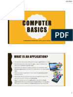 Computer Basics - Understanding Applications - PowerPoint