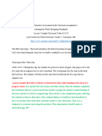 Identifying Formative Assessment in The Classroom Assignment 1