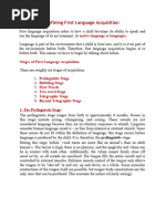Pre-Linguistic Stages of Language Development | PDF | Speech | Language ...