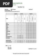 Dartford Grammar School For Girls: Progress Report: Year 9