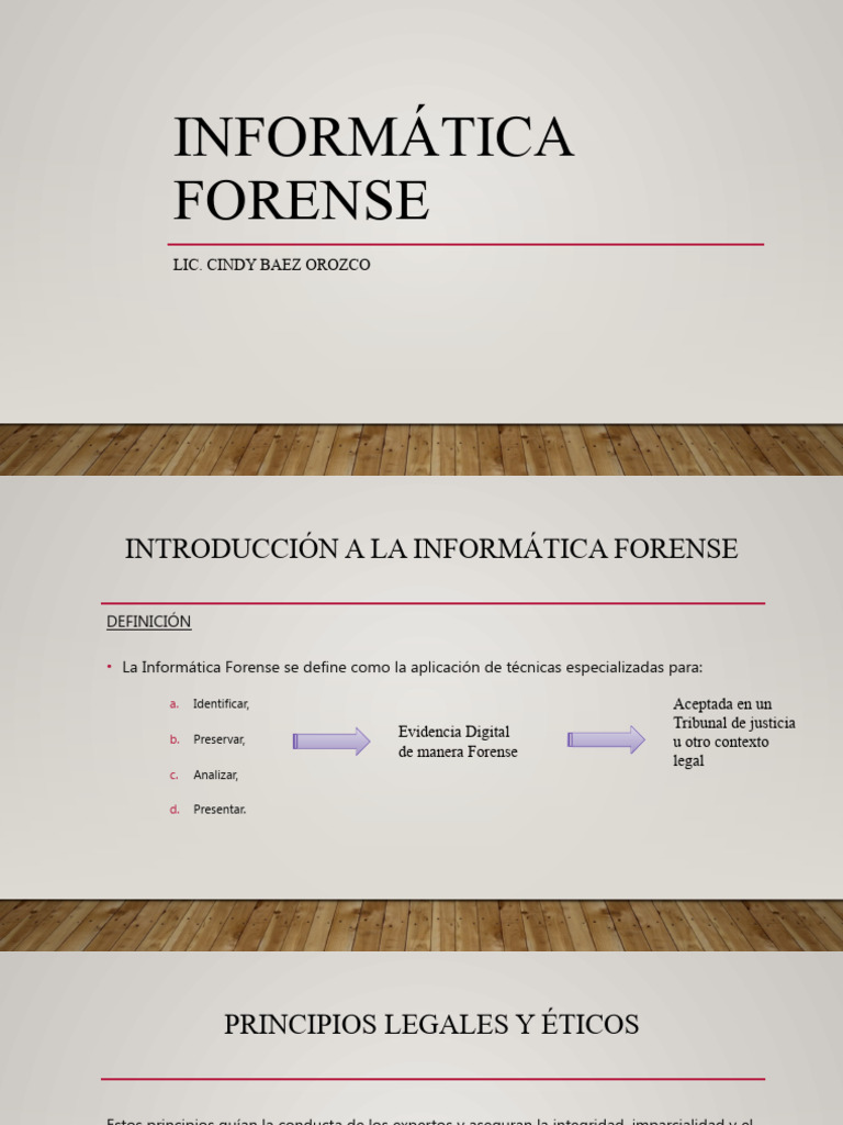 INFORMÁTICA FORENSE - Clase5 | PDF | Informática forense