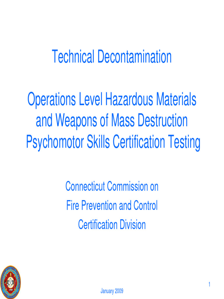 Tech Decon Certificationpdf | PDF | Firefighter | Personal Protective ...