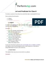 1. Subject and Predicate for Class 8 Merged