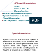 Speech and Thought Presentation -