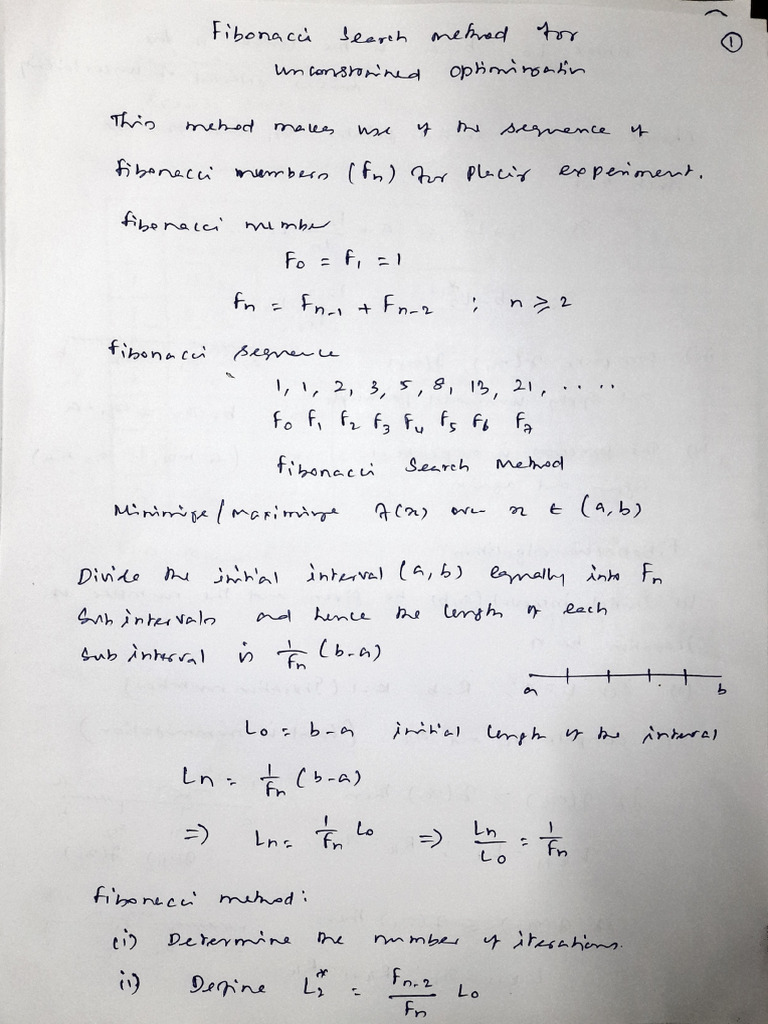 Fibonacci search method unit 2 | PDF