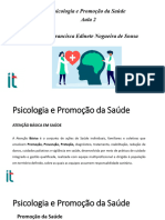 Psicologia e Promoção Da Saúde Aula 2 Prof. Francisca Edinete Nogueira de Sousa