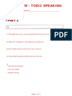 TOEIC SPEAKING. Review - Redacted - Redacted