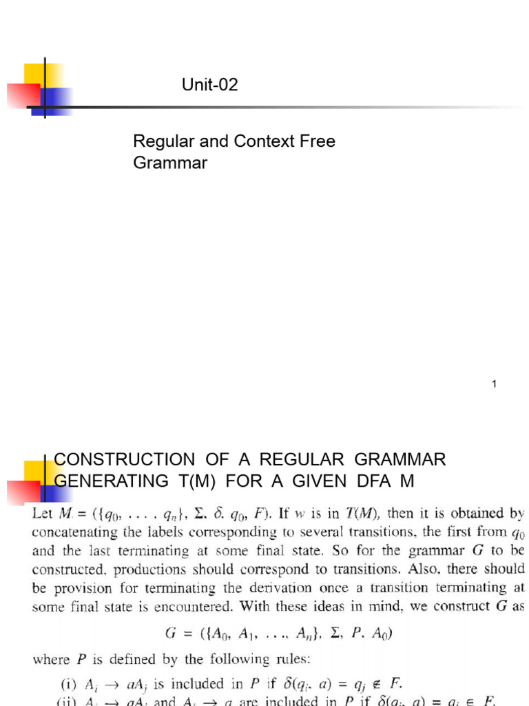 PDA and Context-Free Grammar Concepts | PDF | Language Mechanics ...