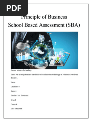Sample SBA for Business Cognate