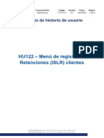 HU122 - Botón de Registro de Retenciones (ISLR) Clientes