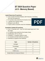 MAH CET 2024 Question Paper March 9