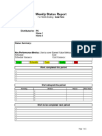 Reporting Status Template