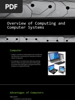 Overview of Computing and Computer Systems