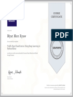Certificate For Traffic Sign Classification Using Deep Learning in Python