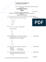 Mathematics-I M101: (I) The Eigen Values of The Matrix Is (1 4