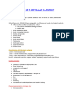 Care of A Critically Ill Patients