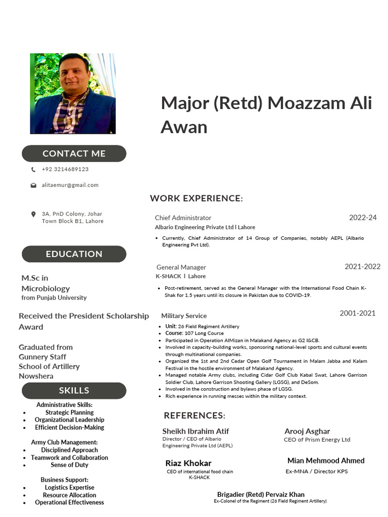 Chief Administrator & CEO Profile | PDF