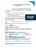 Instructivo para Diligenciar El Reporte Único de Cambios en Activos