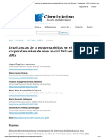 1- Implicancias de la psicomotricidad en el desarrollo corporal en niños de nivel inicial Palcaro - Cotabambas, 2022 _ Ciencia Latina Revista Científica Multidisciplinar