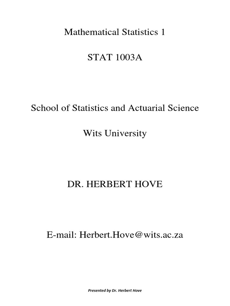 Handout 1 Foundations Of Probability Theory Download Free Pdf