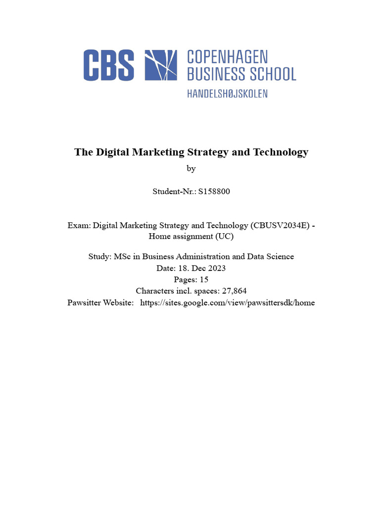 Digital Marketing Strategy And Technology Pdf Advertising Digital