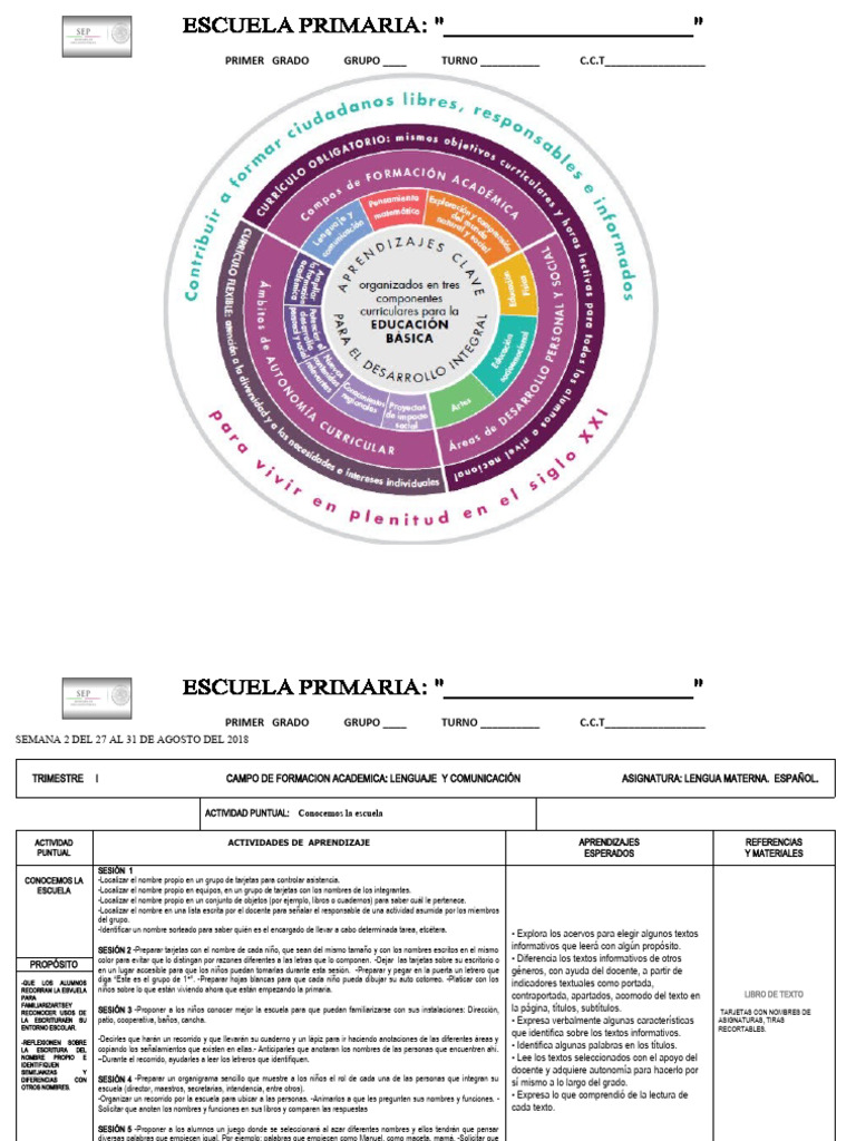 Actividades de Lenguaje y Matemáticas | PDF | Escuelas | Evaluación