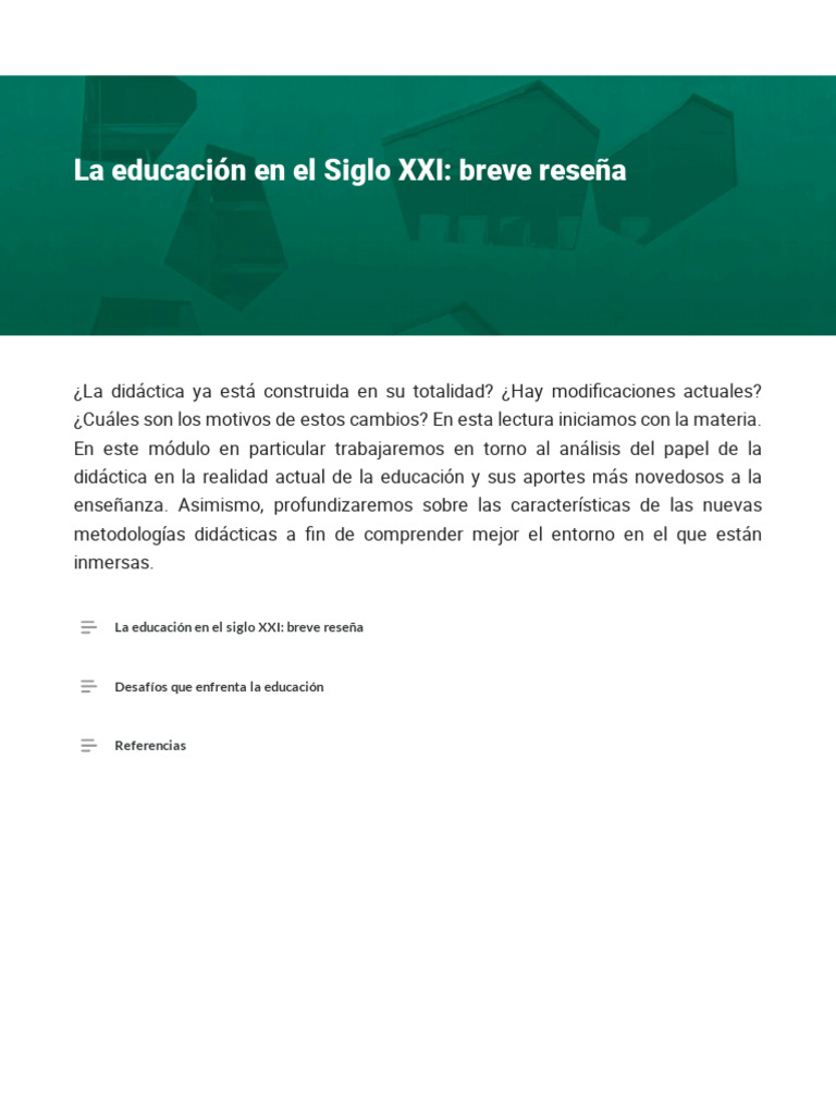 Didáctica y educación en el siglo XXI | PDF | Enseñando | Aprendizaje