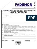 Caderno: Francisco Badaró - MG