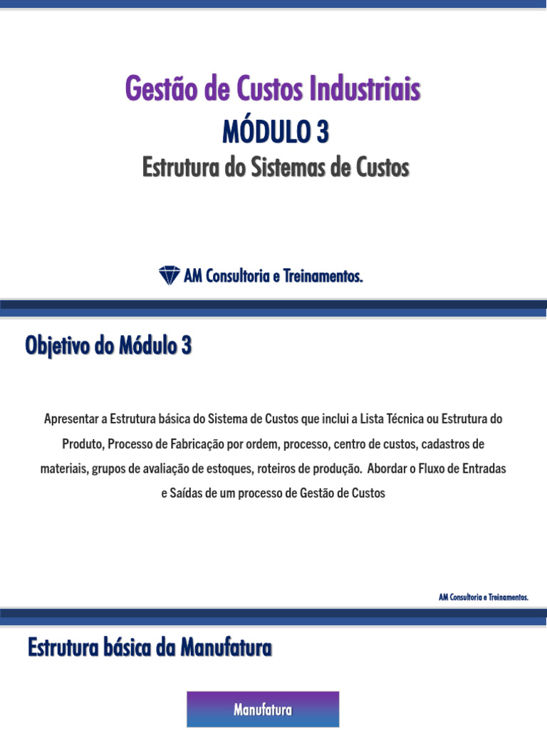 Módulo 3 - Estrutura Sistemas de Custos | PDF | Despesa | Contabilidade