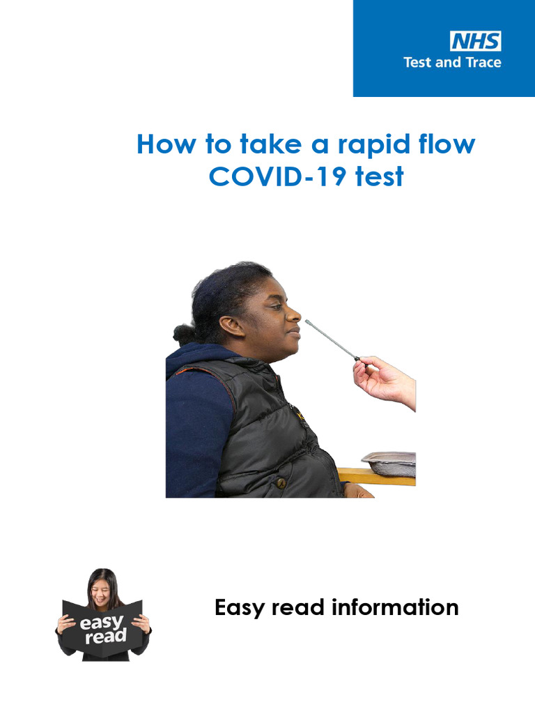 COVID 19 Self Test Nose Only Instructions Acon Flowflex Easy Read PDF