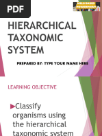 g8 Science q4 Week 4 Hierarchical Taxonomic System