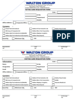 Visiting Card Requsition Form