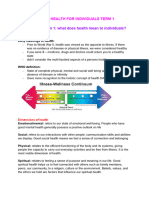 BETTER HEALTH FOR INDIVIDUALS TERM 1