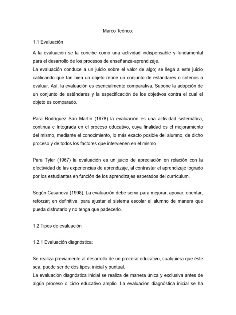 Tipos y Funciones de la Evaluación Educativa | PDF | Evaluación ...
