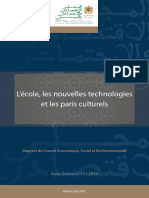 Rapport L'école Les Nouvelles Technologies Et Les Paris Culturels