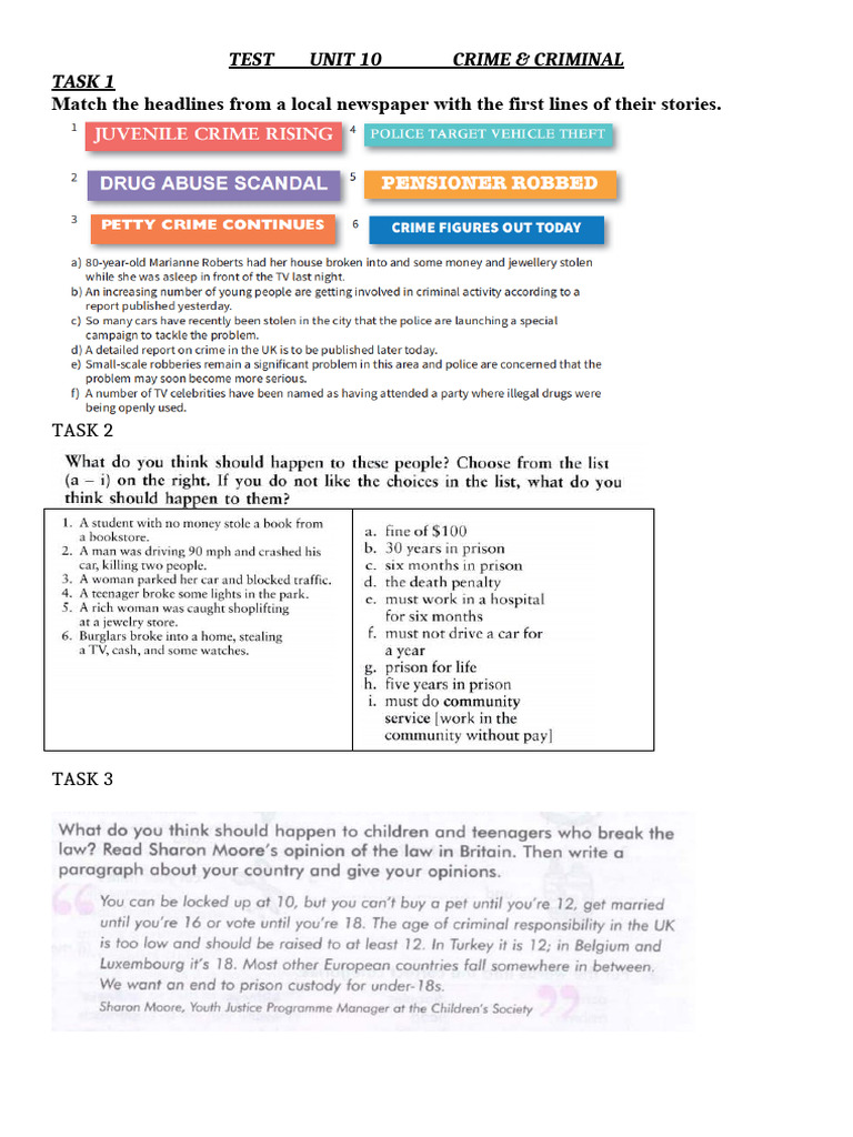 Crime Story Writing Exercise | PDF