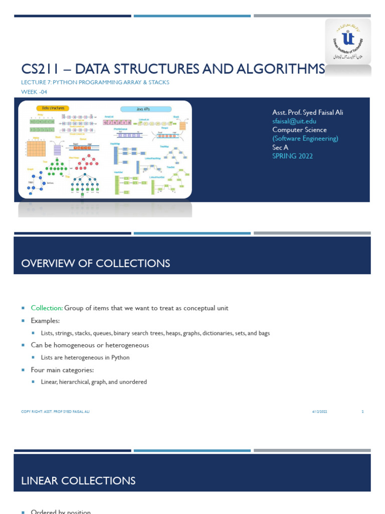 DSA Week 4 Spring 2022 | PDF | Data Structure | Class (Computer ...