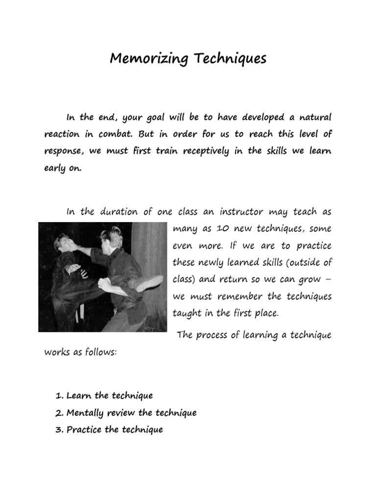 Effective Techniques for Memorizing Skills | PDF | Memory | Cognitive ...